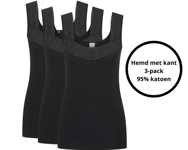 Dames_Hemd_Dianne_met_Kant_Zwart_3_stuks_1