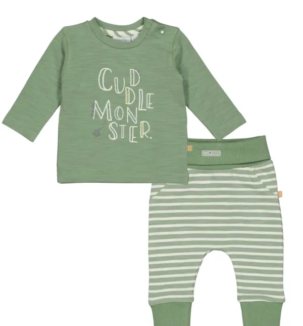Dinomite_Shirt_cuddle_monster_en_broek_Groen