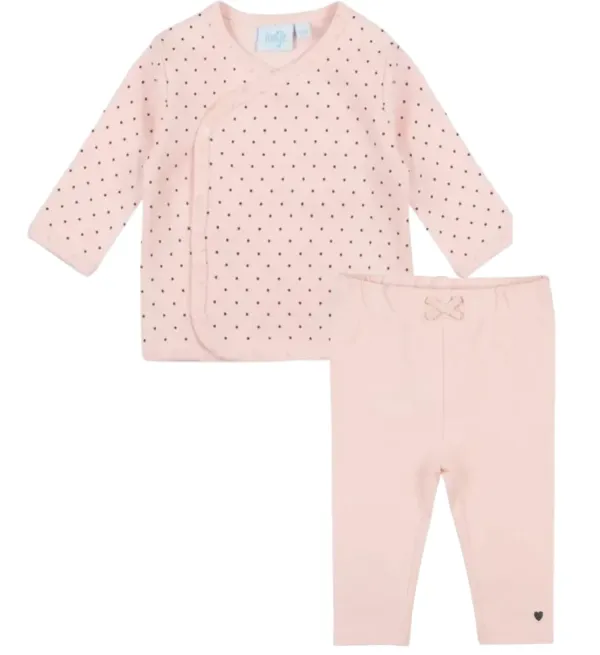 Dots_Overslag_Shirt_en_Legging_Roze