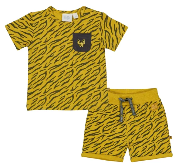 Go_wild_T_shirt_en_Short_Yellow_ochre_melange_6