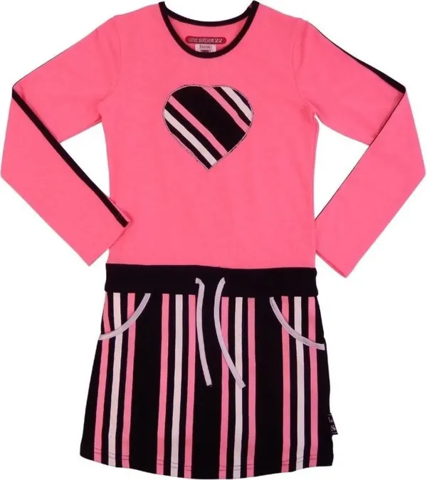 Jurk_Aafke_Pink_Black