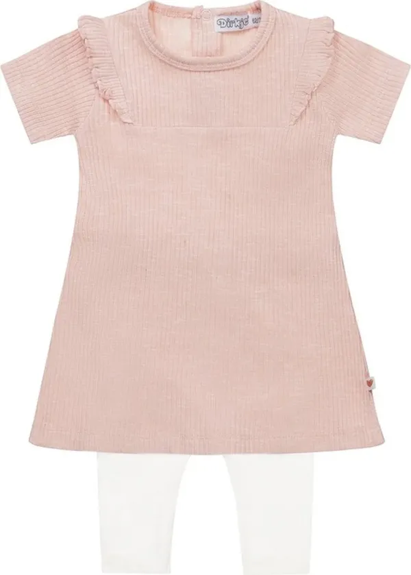 Jurk_Pink_en_Legging_Off_White