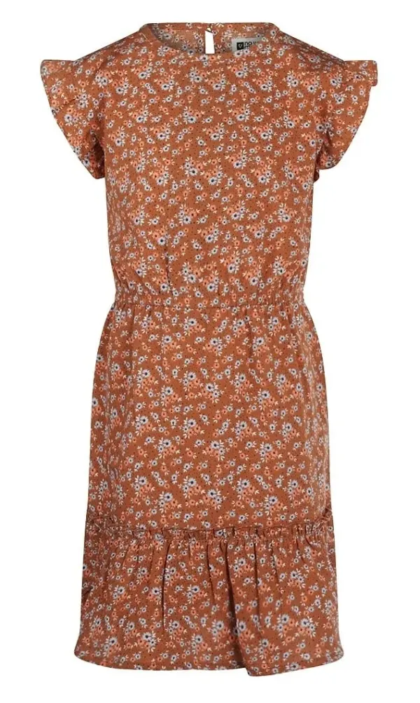 Jurk_met_printje_Bruin