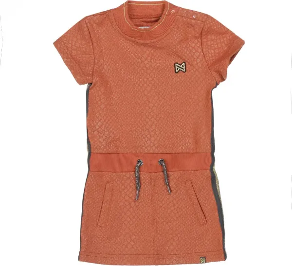 Jurk_rusty_Brown_met_zijstreep