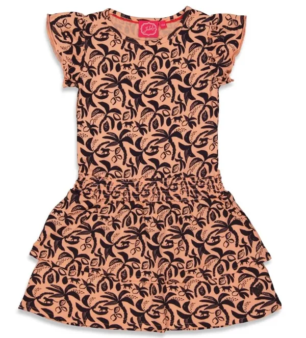 Papaya_Punch_Jurk_Zalm_Zwart_2