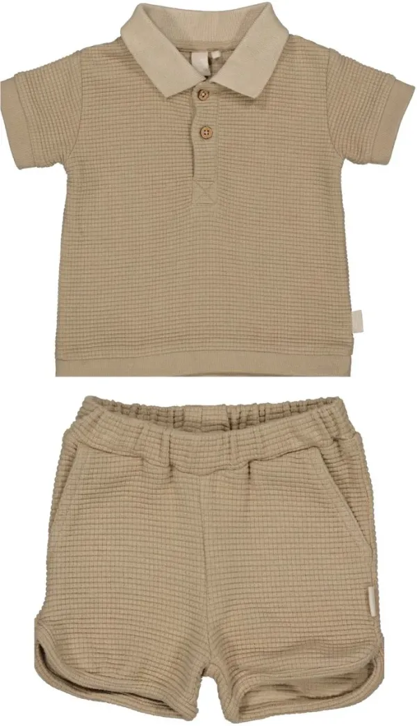 Polo_shirt_Kees_en_Short_Kris_Taupe