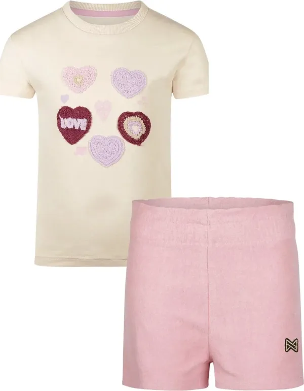 Shirt_Beige_en_Short_Pink