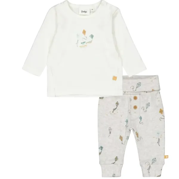 Shirt_en_Broek_Keep_on_Smiling_Mint_Grijs