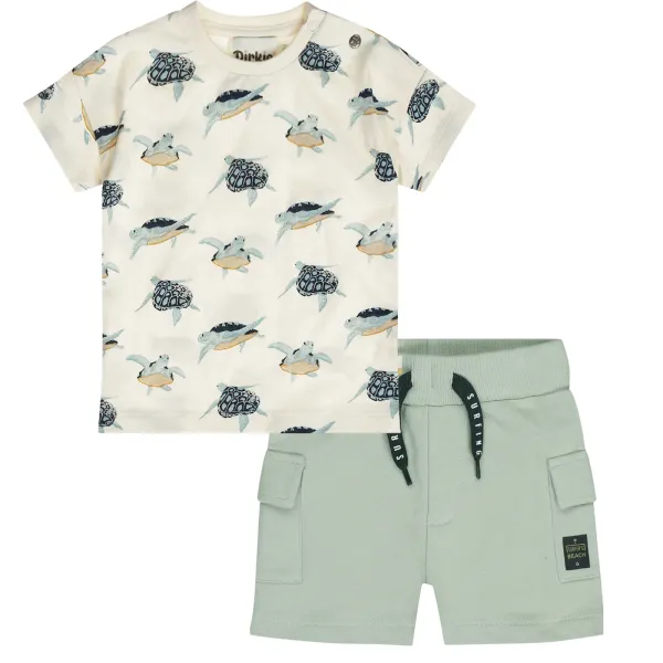 T_shirt_Off_White_en_Short_Cargo_Soft_Sage