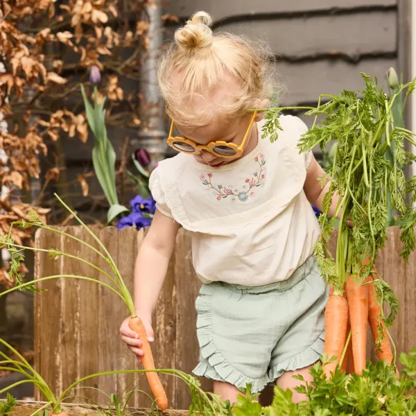 T_shirt__Off_White_en_Short_Aqua_Green