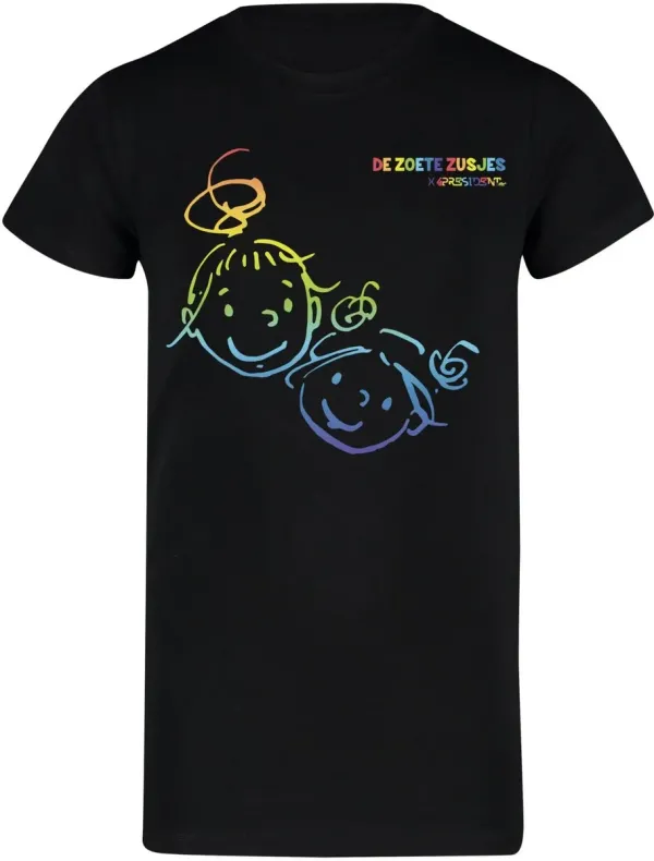 T_shirt_de_zoete_zusjes_Zwart