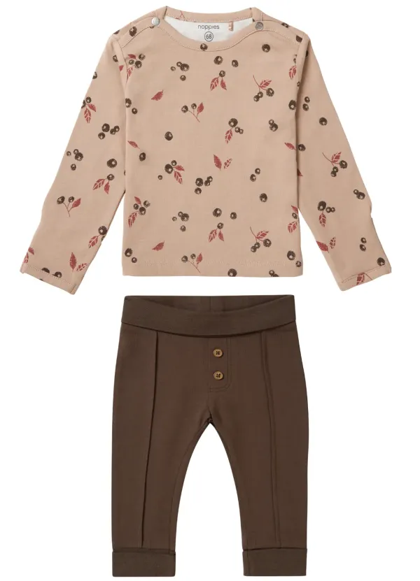 Unisex_Shirt_Thorsby_en_Broek_Raindrun_Bruin