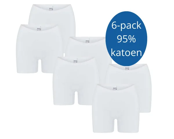 _Dames_boxershort_Softly_met_lange_pijp_wit_6_pack