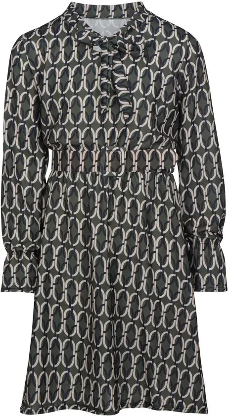 _Jurk_Lieneke_met_printje_Army_Beige_3