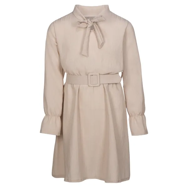 _Jurk_met_structuur_Beige