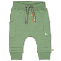 Dinomite_Shirt_Streep_Abrikoos_en_broek_Groen_3