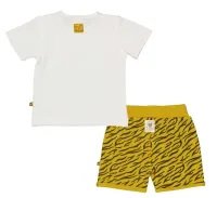 Go_wild_T_shirt_en_Short_Yellow_ochre_melange_1
