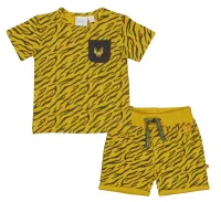 Go_wild_T_shirt_en_Short_Yellow_ochre_melange_6