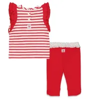 Mouwloos_Shirt_Streep_en_Broek_Roos_1