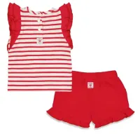 Mouwloos_Shirt_Streep_en_Short_Rood_1