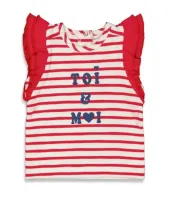 Mouwloos_Shirt_Streep_en_Short_Rood_2