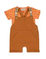 Romper_met_Tuinbroekje_Oranje_Bruin