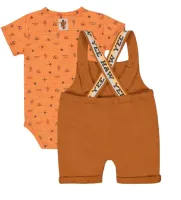 Romper_met_Tuinbroekje_Oranje_Bruin_1