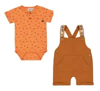 Romper_met_Tuinbroekje_Oranje_Bruin_2