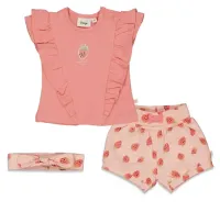 Shirt__Short_en_Haarband_Aardbei_Roze