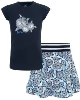 T_shirt_Bloem_Navy_en_Rok_bloem