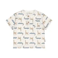 T_shirt_Loose_Fit_Off_White_en_Joggingbroek_Sand_2