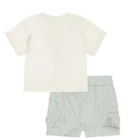 T_shirt_Loose_Fit_Off_White_en_Short_Stripe_blue_1