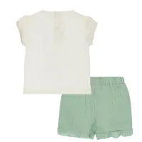 T_shirt_Off_White_en_Short_Aqua_Green_1