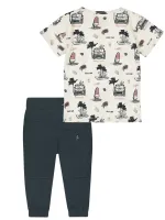 T_shirt_Soft_Sage_en_Joggingbroek_Camel_1