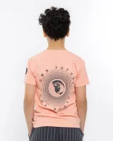 T_shirt_met_Print_op_de_rug_Neon_Coral_2