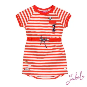 Funbird_Jurk_Streep_Rood