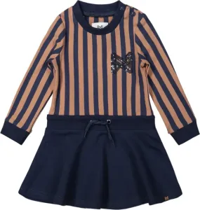 Jurk_Stripe_Camel_Navy