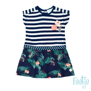 Jurk_streep_marine_Botanica