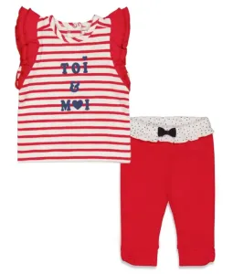 Mouwloos_Shirt_Streep_en_Broek_Roos