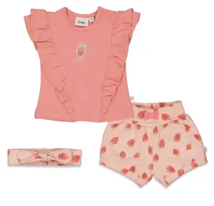 Shirt__Short_en_Haarband_Aardbei_Roze