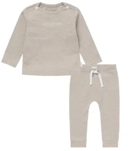 Unisex_Baby_setje_Shit_Little_One_en_Broek_Taupe