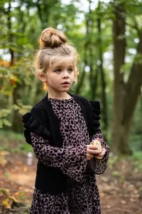 Vestje_mouwloog_Gebreid_Zwart