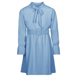 _Jurk_met_structuur_Blauw